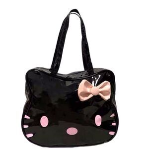 Hello Kitty face black pink bag NEW